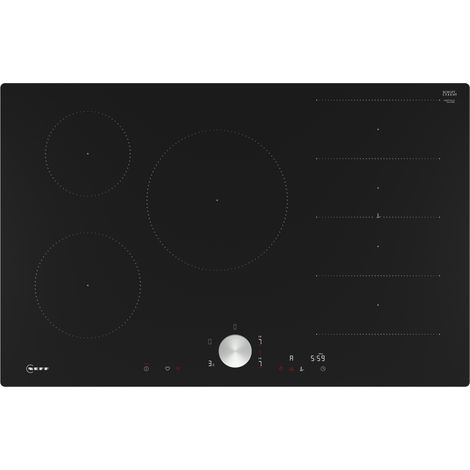 Neff T68PTV4L0. Colore del prodotto: Nero, Posizionamento dell'apparecchio: Da incasso, Dimensione della larghezza del piano cottura: 80 cm. Tipo di controllo: Touch, Posizione di controllo: Fronta...