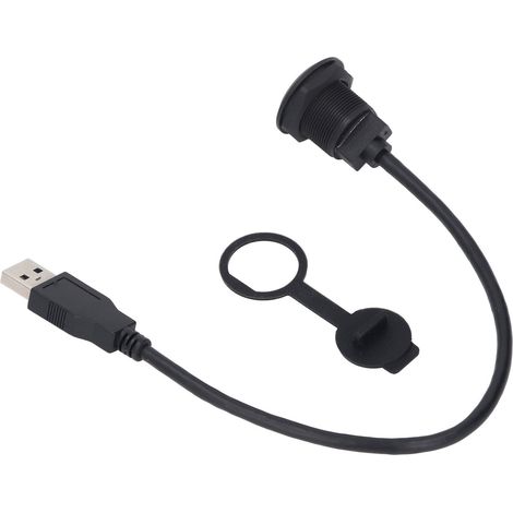 Câble USB 3.0 encastré pour voiture, longueur 30 cm, raccord fileté femelle-mâle, montage sur panneau (1/5)