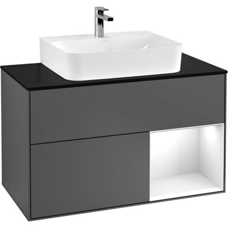 V&B Waschtischunterschrank Finion 100, Pl b m, Rg r g wh. Lac, Anthrac. m (1/2)