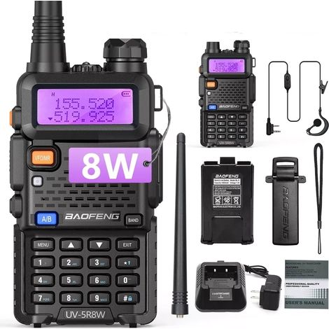 UV-5R 8-Watt Dual Band Two-Way Radio (144MHz-146MHz VHF & 430MHz-440MHz UHF) Includes Full Kit (1/5)