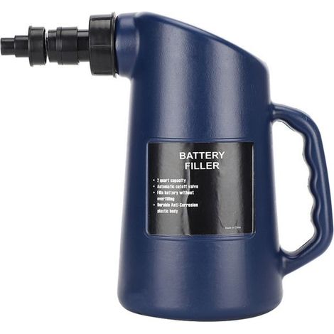 Outil de remplissage pour batterie de voiture de 2 litres, outil de remplissage pour batterie au plomb-acide, récipient de remplissage pour batterie de voiture à décharge profonde (1/3)