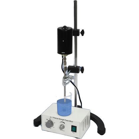 Agitateur à hélice, moteur CC de 100W, contrôle de vitesse réglable, design de base semi-circulaire, minuterie de 0 à 120 minutes, acier inoxydable durable (1/5)