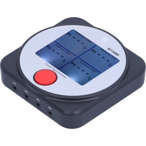 Termometro per alimenti in ABS con display LCD retroilluminato, ideale per uso esterno e barbecue. (1/5)