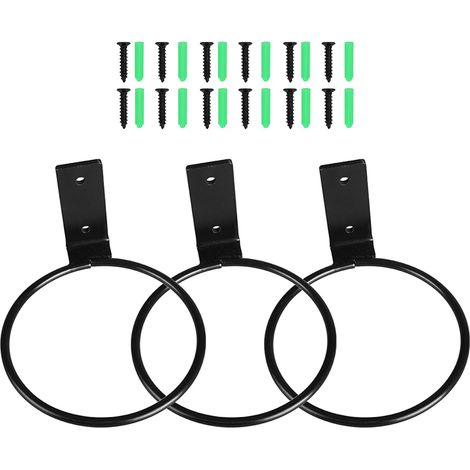 Juego de 3 soportes de pared para macetas (anillos de 12,7 cm) - Ganchos metálicos para plantas - Ganchos de pared para macetas (1/5)