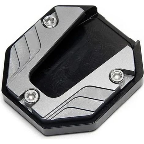 (Argent) Extension de béquille universelle pour scooter, moto et vélo, support latéral antidérapant avec base élargie en alliage maxpower (1/4)