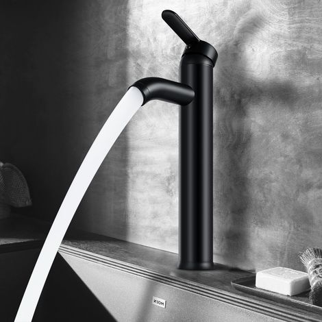 Warm- und Kaltwaschbecken-Mischbatterie aus Edelstahl für Badezimmer Küche Waschbecken hoch