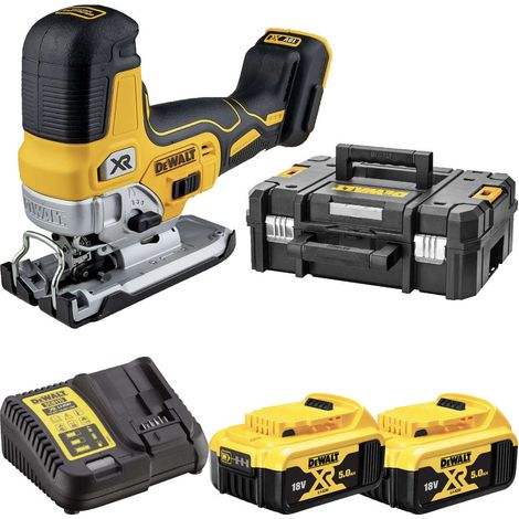 DeWALT DCS335P2 Cordless 18V XR Brushless Grip Jigsaw With 2x5Ah Batts, Charger And Case (1/3)