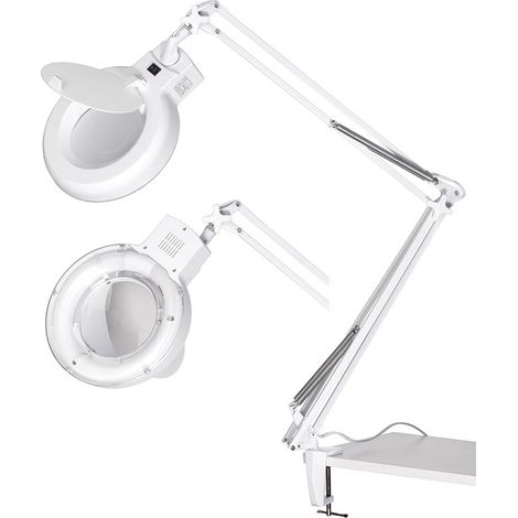 230 V LUPENLEUCHTE LUPENLAMPE WERKSTATT FLEXIBEL MIT TISCHKLEMME FERVI 0530