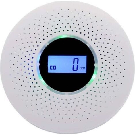 Détecteur de fumée et monoxyde de carbone 2 en 1 – Capteur électrochimique – Alarme ≥ 85 dB – Alimentation par 3 piles AA