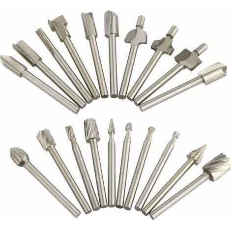 Pack of 20 Dremel tungsten carbide cutting bits for rotary grinders (1/5)
