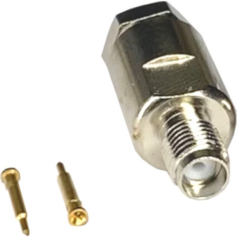 SMA-RP-Buchsenstecker für RG174-Kabel, verschraubt (1/3)