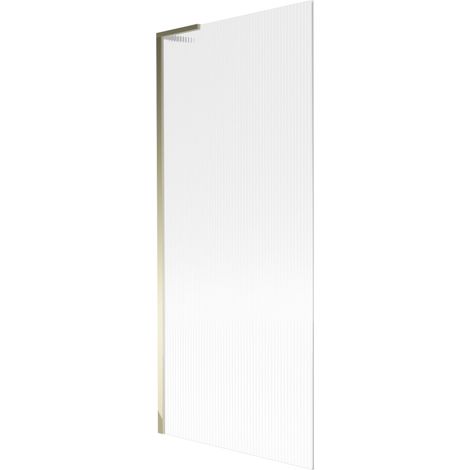 Mexen Next L paroi de baignoire 1 volet 80 x 150 cm, rainures, doré - 895-080-000-03-09-50 (1/5)