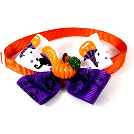 Accessoires de déguisement d'Halloween pour animaux de compagnie : ailes de chauve-souris, nœud papillon, chat, chien. Ensemble de déguisement de chauve-souris noire transformable (version violette) : (1/5)
