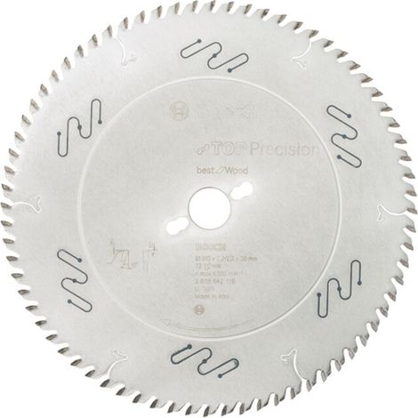 Lame de scie circulaire Top Precision, idéale pour le bois, 300 x 30 x 3,2 mm, 72 dents