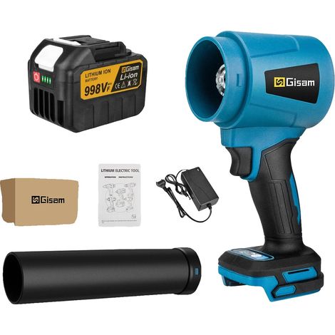 Soplador turbo eléctrico, motor sin escobillas, alta velocidad del viento, 1 batería (1/2)
