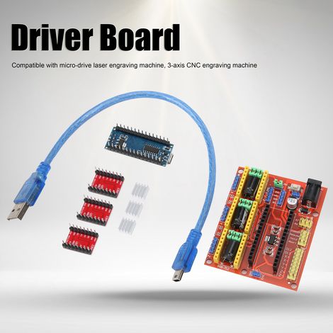 Geekcreat V4 Nano 3.0 CNC-Erweiterungsplatine + Arduino A4988 Schrittmotortreiberplatine (1/5)