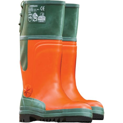Botas de protección para trabajos forestales, de goma, talla 46 (1/2)