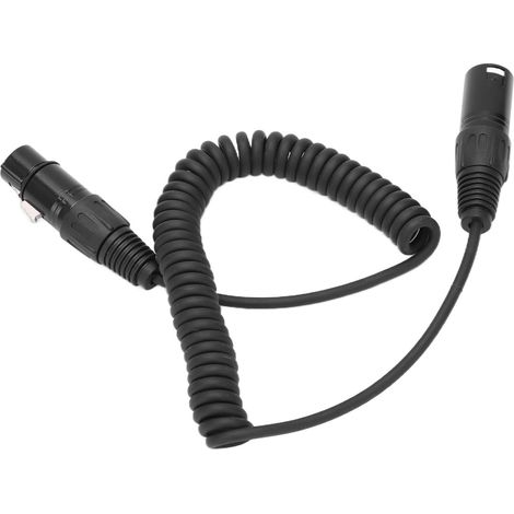Câble d'extension à ressort pour casque audio d'aviation Airbus, cordon spiralé, connecteur XLR 5 broches