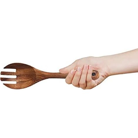 Couverts à salade en bois d'acacia lot de 2 usage quotidien (1/3)