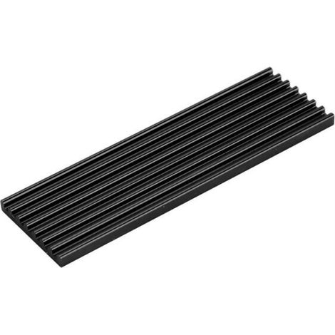 Dissipateur thermique pour SSD PCIe M.2 2280 - Refroidisseur adapté pour disque SSD M.2 - Couleur noire (1/4)