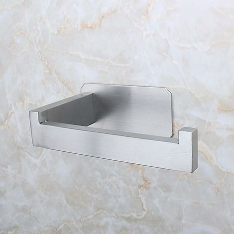 SHINING HOUSE Porta toallas de papel debajo del gabinete de la cocina, con soporte para toallas de papel adhesivo montado en la pared y sin perforaciones (1/5)