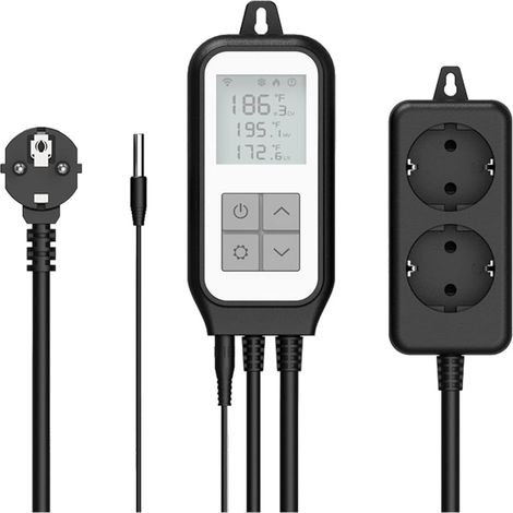 Smart temperature monitoring socket for the home, WiFi-connected, Tuya mobile app, European plug with remote control and automatic temperature regulation deng ALOV (1/5)