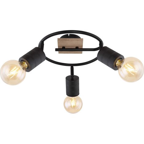 Spots de plafond en grappe marron foncé 3x E27