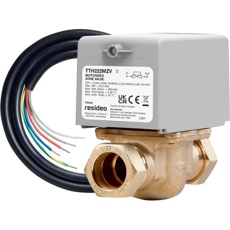 Resideo V4043H 1056 Cenerbrand Honeywell Two Port Motorised Valve TTH222MZV