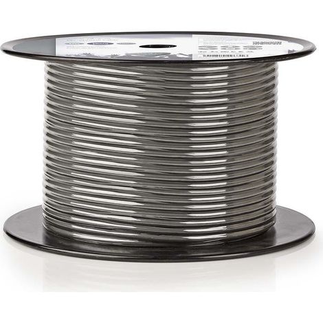 Mikrofonkabel 2 x 023 mm kupfer 1000 m rund pvc dunkelgrau rolle (1/3)