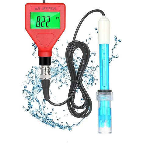 pH-Meter, Messbereich 0-14, Wasserqualitätstester, 1,5-Zoll-LCD-pH-Stift mit grüner Hintergrundbeleuchtung