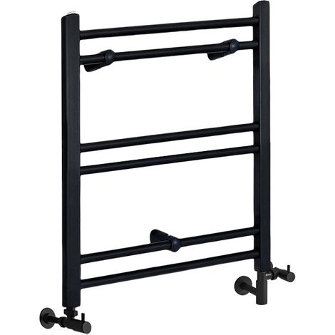 Hudson Reed Nox - Sèche-Serviettes Design Mixte Moderne Plat - Noir - 60 cm x 40 cm