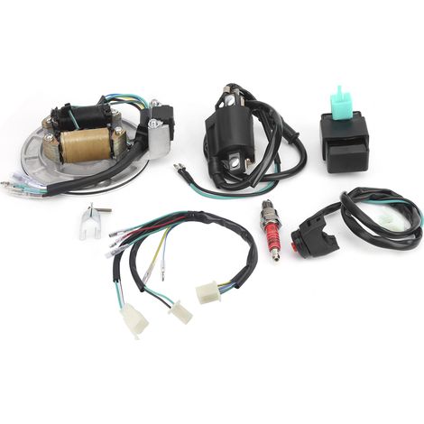 Kit de Bobine d'Allumage Stator CDI avec Faisceau et Bougie pour XR CRF 50 70 100 125cc - Compatibilité Garantie  (1/5)