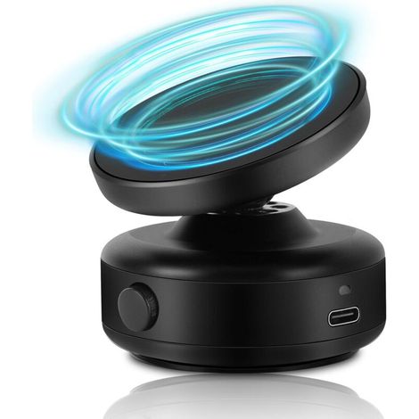 Magnetic phone holder with suction cup, 360° swivel, suitable for car, home and office, compatible with most 4.7 to 7 inch devices, strong magnetic, black (1/5)