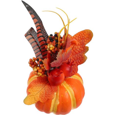 1 pièce Décoration d'Halloween artificielle : grenade, feuille d'érable, citrouille, photographie, accessoire décoratif d'automne pour la maison (1/5)