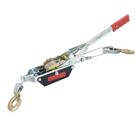 PARANCO VERRICELLO MANUALE PULEGGIA ARGANO SOLLEVAMENTO 2000KG 2CAMBI 2GANCI ACCIAIO (1/5)
