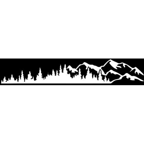 Vtizikl 1 autocollant universel en vinyle motif arbres, montagne, forêt, logo de voiture, carrosserie, fenêtre, pare-chocs, pour camping-car, caravane, berline, camion