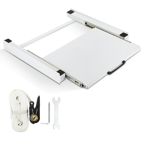 SWANEW Kit sovrapposizione per lavatrice Telaio intermedio con mensola estraibile 60x54 cm