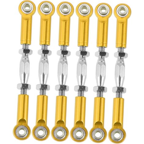 6pièces Biellette De Direction pour Voiture Rc Métal Compatible avec Camions Et Buggies Rc Lot (1/5)