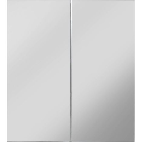 Line Bad Spiegelschrank 2 Türen rauchsilber, Spiegelglas.