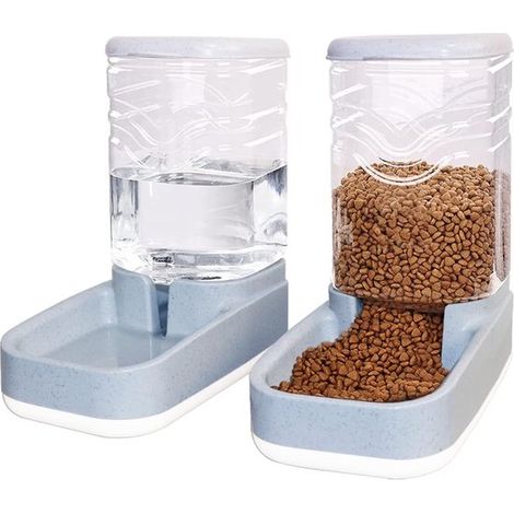 Automatischer Futterautomat für Katzen und Hunde, 3,8 l – Katzenfutterautomat – Marmoroptik – Lebensmittelechtes Material – Leicht zu reinigen (1/5)