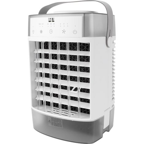 Ventilateur de bureau avec télécommande, silencieux et brumisateur, pour bureau ou dortoir, gris (1/5)
