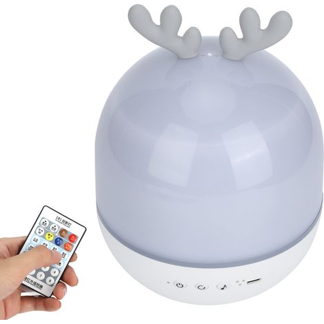 Lampe projecteur multifonctionnelle, lampe rechargeable par USB, lampe projecteur musicale multifonctionnelle rotative à 360 degrés avec télécommande, veilleuse romantique à 6 motifs. (1/5)