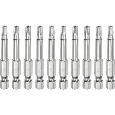 10Pcs T25 Embout Tournevis Torx 1/4" Hex Shank Longueur 2" (50mm) (1/5)