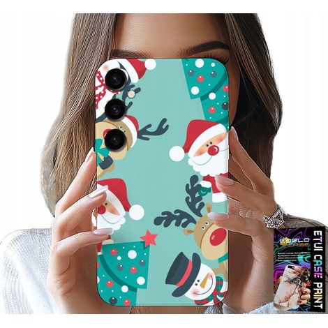 Custodia per Samsung Galaxy S24 - Babbo Natale, renne, pupazzo di neve, motivi natalizi (1/5)