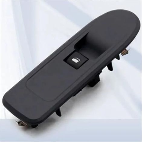 Interrupteur de lève-vitre simple gris foncé OE 96657929ZE, compatible avec les Peugeot 408 et Citroën, bouton de commande de lève-vitre côté passager. (1/2)