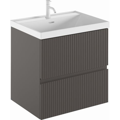 ROYO VORA Mueble 2C+Lavabo Cairo Habana Mate - Medida: 100 cm - ref: C0078499 (1/2)