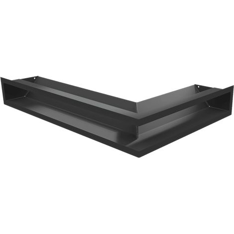 Eck-Lüftungsgitter LUFT links 60x40x9 schwarz Slim (1/5)