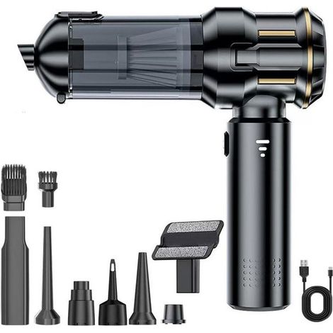 BelleRise - Aspirateur à Main sans Fil 4 en 1, 22 000 Pa, 3 Vitesses, 210 000 TR/Min, souffleur de poussière électrique à air comprimé (1/5)