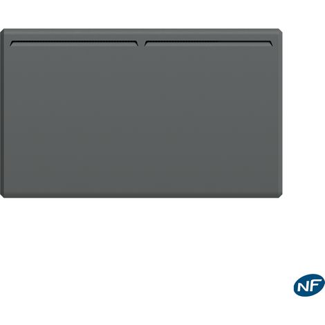Carrera – Radiateur à inertie céramique 1500W – Thermostat LCD – Indice de protection IP24 – Pour installation murale – Gris anthracite (1/5)