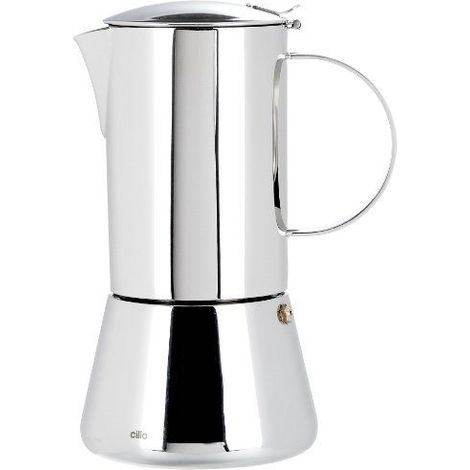 Cafetière en acier inoxydable Cilio Aida, diamètre 13 x 24 cm, 10 tasses